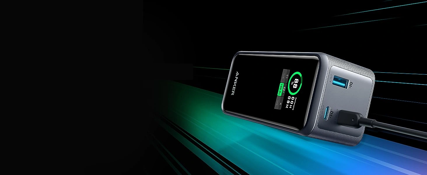 Повербанк Anker Prime підзаряджається через порт USB-C