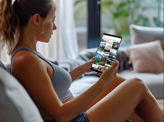 Просмотр ленты на планшете Teclast T50 Mini