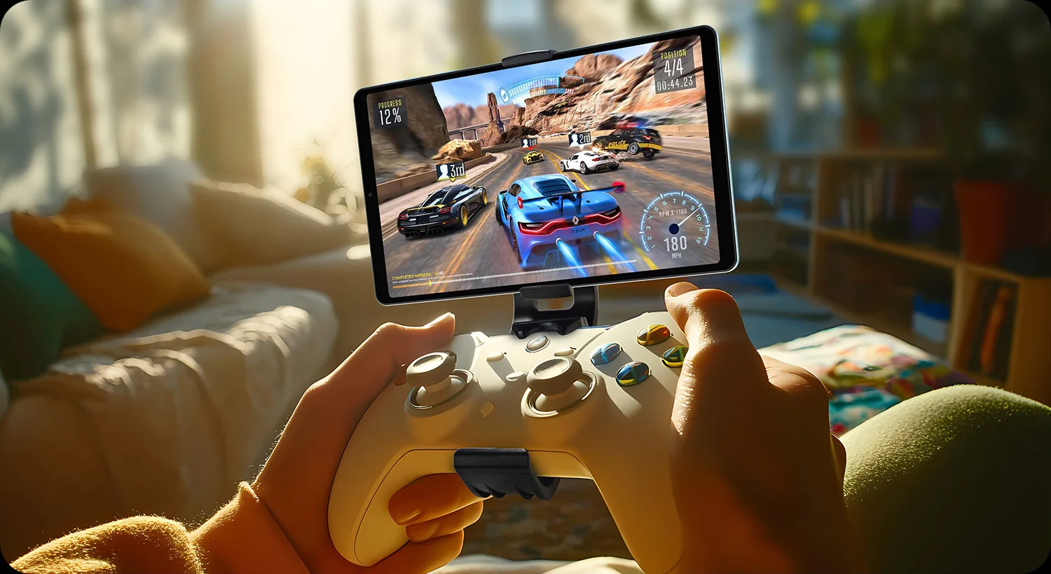 Игра на планшете Teclast T50 Mini с геймпадом