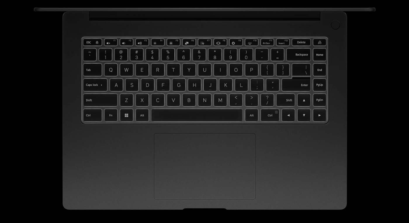 Полноразмерная клавиатура и большой тачпад ноутбука RedmiBook 14