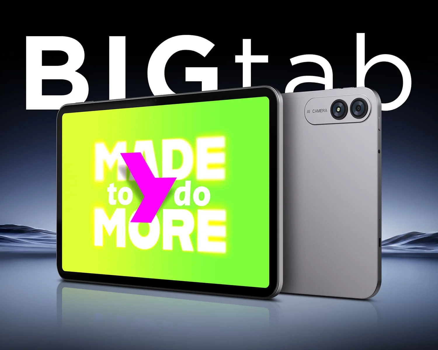 Планшет Pixus BigTab 13.4 дюйма 8/128GB LTE — фронтальная и задняя панели