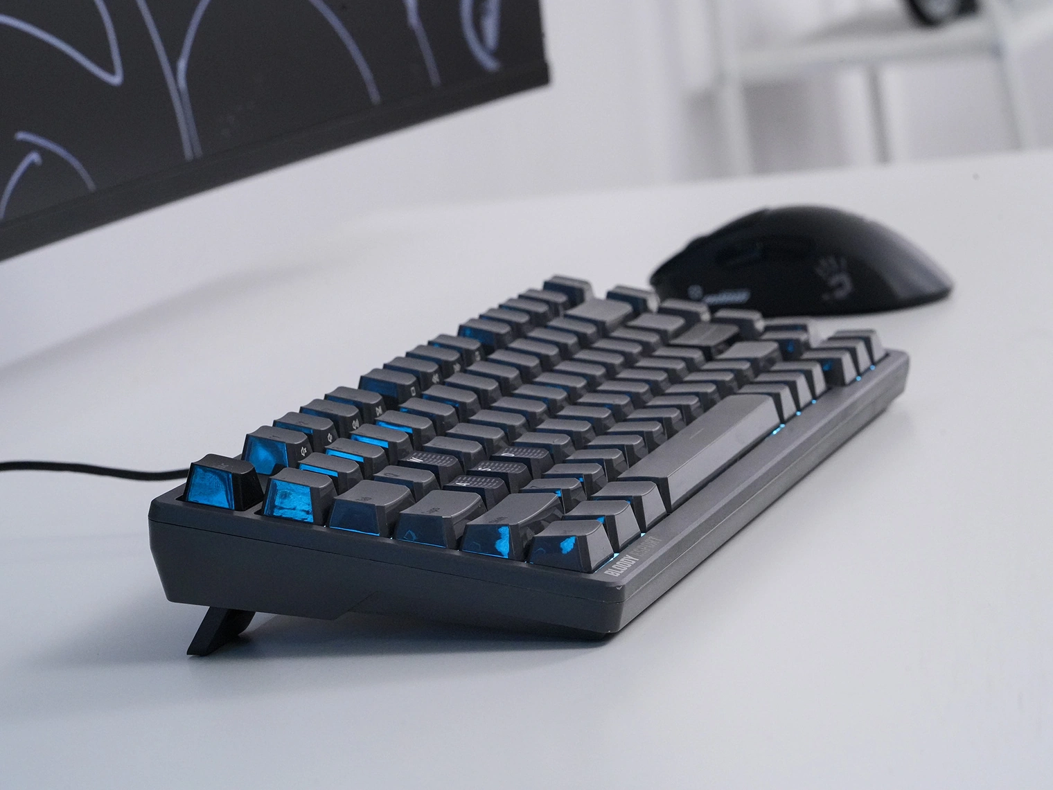 Дротова магнітна ігрова клавіатура A4Tech Bloody MS76 Iron Grey