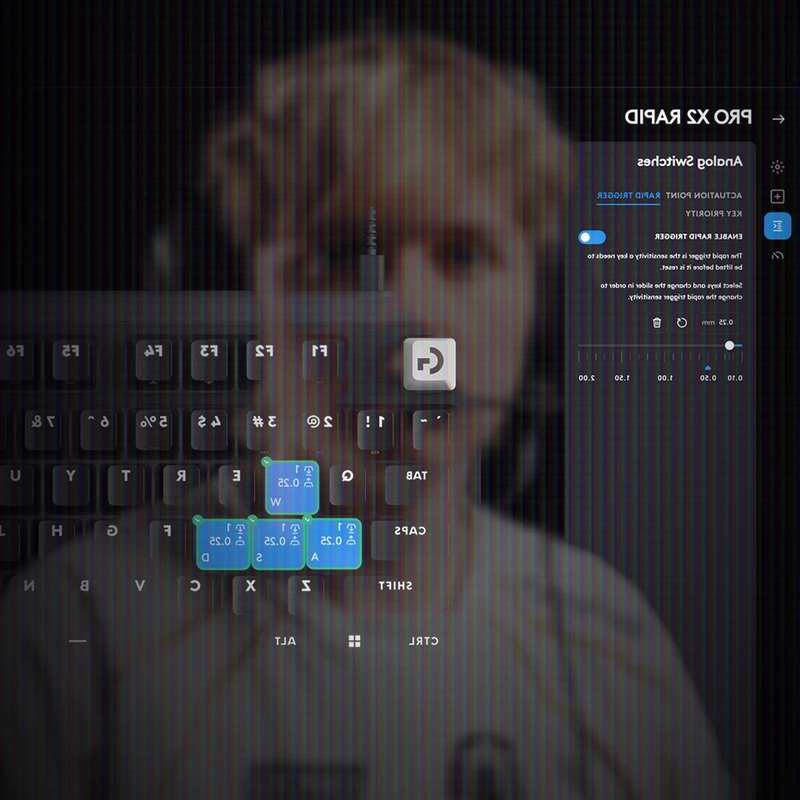 Налаштування Rapid Trigger у G HUB для клавіатури Logitech G PRO X2 RAPID
