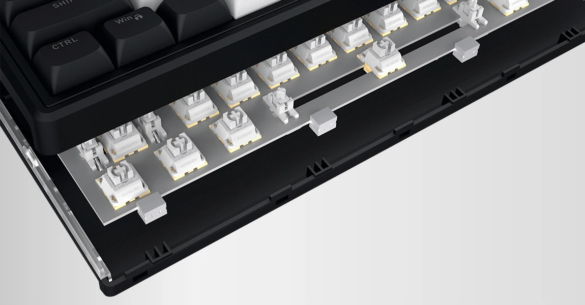Внутренняя конструкция Gasket Mount клавиатуры HATOR Skyfall Pro Wireless