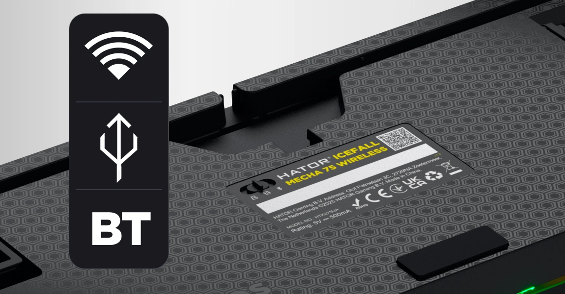 Режими підключення клавіатури HATOR: бездротовий, Bluetooth і дротовий