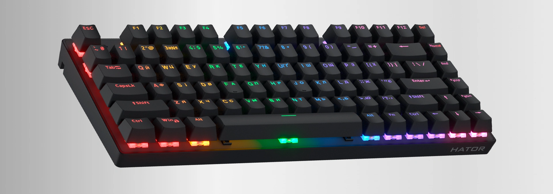 Бездротова механічна клавіатура HATOR Icefall Mecha 75 Wireless з Rainbow-підсвічуванням