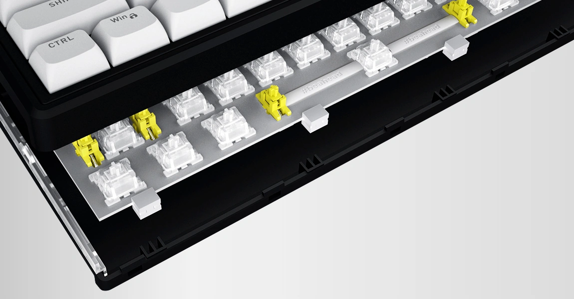 Внутренняя конструкция Gasket Mount клавиатуры HATOR Skyfall 80 MAG Ultima 8K Wireless
