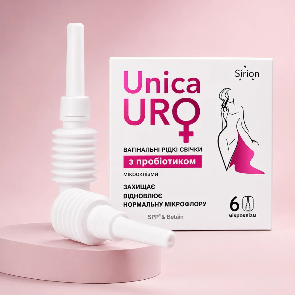 Упаковка и удобный аппликатор вагинальных свечей UnicaURO для деликатного ежедневного ухода
