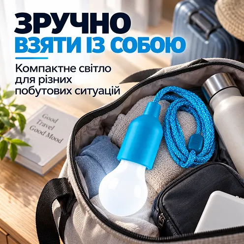 Компактний нічник зручно брати з собою