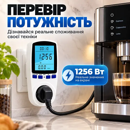 Перевірка реального споживання потужності побутової техніки