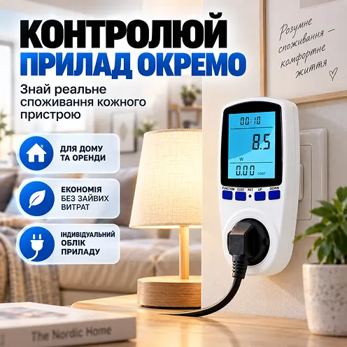 Індивідуальний контроль енергоспоживання окремих приладів