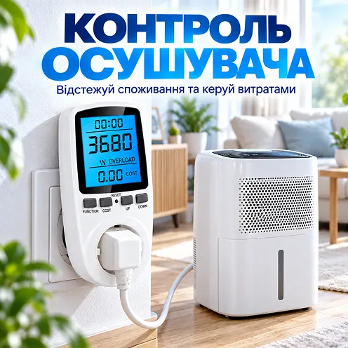 Контроль споживання електроенергії осушувачем повітря