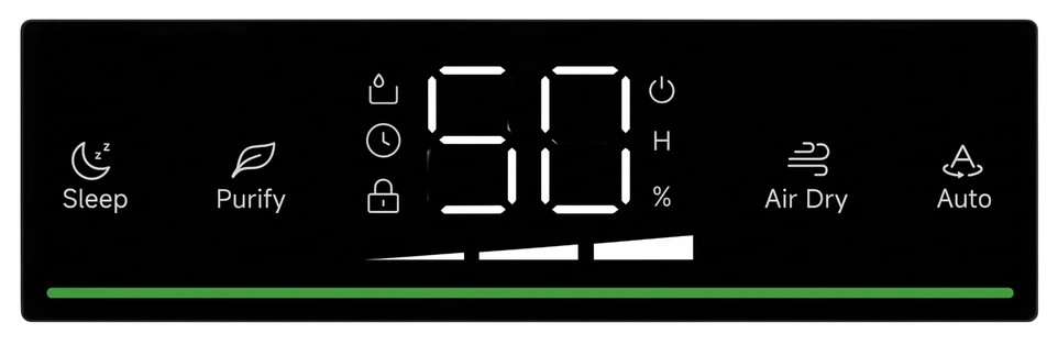 Дисплей увлажнителя с показателем влажности 50%