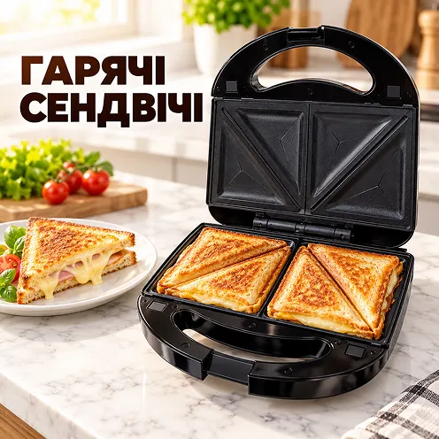 Приготування апетитних гарячих трикутних сендвічів