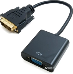 Адаптер Extradigital DVI-D Dual Link (M) - VGA (F) 0.15 м Black (KBV1685)