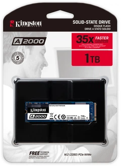 SSD диск Kingston A2000 1TB NVMe M.2 2280 PCIe 3.0 x4 3D NAND TLC
