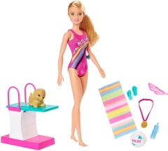 Игровой набор Barbie Тренировка в бассейне (GHK23)