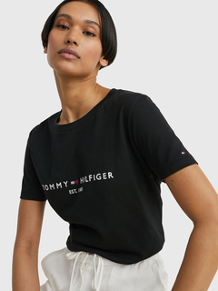 Czarny t-shirt only z nadrukiem 15249358.BLACK