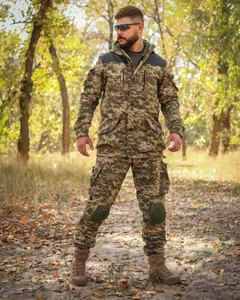 Костюм Горка 5 зимний камуфляж пиксель ЗСУ с налокотниками и