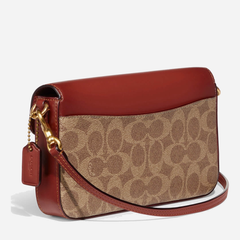 【COACH】CAN81 B4RGL チョーク トープ Torebka COACH - Cc Sig Dbl Zip Sb C0696 B4SU3 B4/Tan Rust