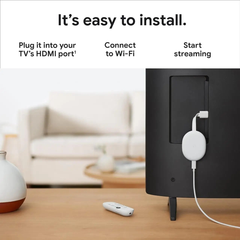 Медиаплеер Chromecast с Google TV (4K) Snow – фото, отзывы