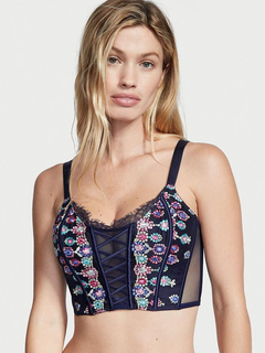 Корсет Victoria's Secret Unlined Bejeweled Embroidery Corset Top S Синий от  продавца: AnnS – в интернет-магазине ROZETKA