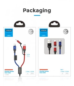 Кабель combo Micro USB/Lightning+Type-C JOYROOM S-M376 |1.3m, 3.5A