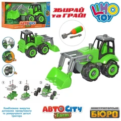 Конструктор на шурупах Limo Toy трактор с ковшом 20 см