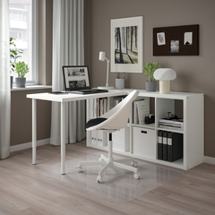 Письмовий стіл IKEA KALLAX/LINNMON, білий, 77х139х147 см