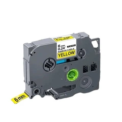 Картридж Brother P-Touch TZe-FX611 6 мм черный/желтый, лента