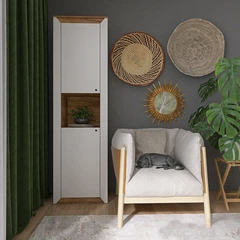 Пенал открытий Эверест Нордик-600 Белый + Дуб крафт золотой (EVR