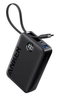 УМБ Anker 335 20000 mAh 22.5W Built-In USB-C Cable PD Black