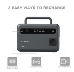 Зарядная станция CTECHi GT600 600W 384Wh 120000mah Power Bank Type