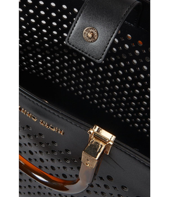 Сумка Anne Klein Large Perf Straw Pouch Black/Natural
