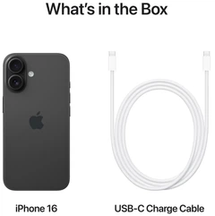 Мобильный телефон Apple iPhone 16 128GB Black (MYE73SX/A) – фото