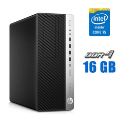 快適HP/i5-9500/SSD256GB+HDD1TB/16GB/Win11 Комп'ютер HP EliteDesk 800 G5 Tower / Intel Core i5-9500 (6