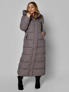 ぽこ Пуховик зимний длинный женский X-Woyz LS-8898-19 XS Мокко