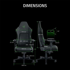 Крісло для геймерів Razer Iskur V2 Чорне (RZ38-04900200-R3G1