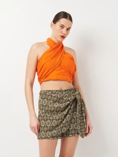 Кроп топ женский Zara 4043/263 XS Оранжевый (04043263615013