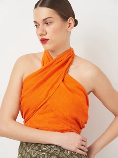 Кроп топ женский Zara 4043/263 XS Оранжевый (04043263615013