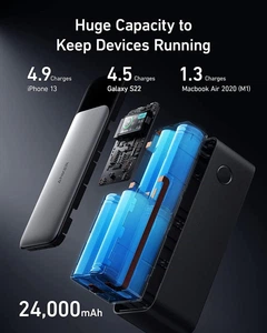 Зовнішній акумулятор Anker 737 (PowerCore 24K) 24000 мАг