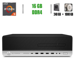 Компьютер HP Elitedesk 705 G5 SFF / AMD Ryzen 5 3400G (4(8) ядра