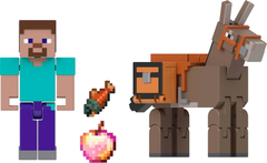 Minecraftキャラクターセット Фигурки Mattel Minecraft Deluxe Steve & Donkey JCN54