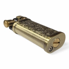 Зажигалка бензиновая Dolphin HY718 Gold в подарочной упаковке