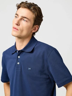 Поло длинное мужское Wrangler 112362388 XL Темно-синее