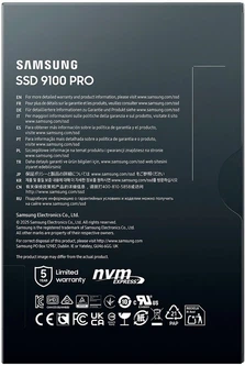 SSD диск Samsung 9100 Pro 2TB M.2 PCIe 5.0 x4 V-NAND TLC (MZ