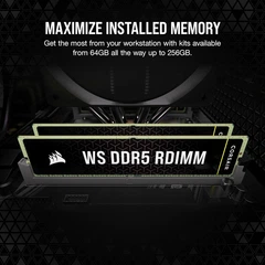 Оперативна пам'ять Corsair WS DDR5 ECC RDIMM 128GB (4x32GB) DDR5