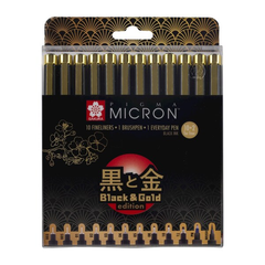 Набор лайнеров Sakura PIGMA Micron Black & Gold Черный 12 шт