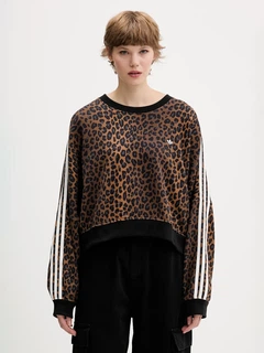 Світшот жіночий Adidas Originals Leopard JW7303 XL Коричневий