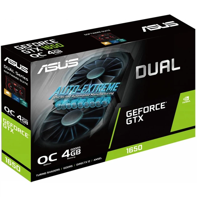 Видеокарта ASUS GeForce GTX1650 4096Mb DUAL OC (DUAL-GTX1650-O4G) - изображение 6